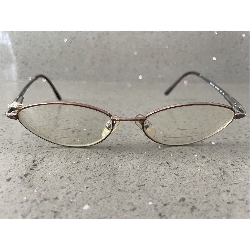 NINE WEST 205 P3E 52-17-130 Eyeglasses Frames ONLY Oval Italy silver full rim
